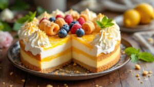 Philadelphia-Torte mit Götterspeise: Frühlingsgenuss mit Keksboden komplett ohne Backen